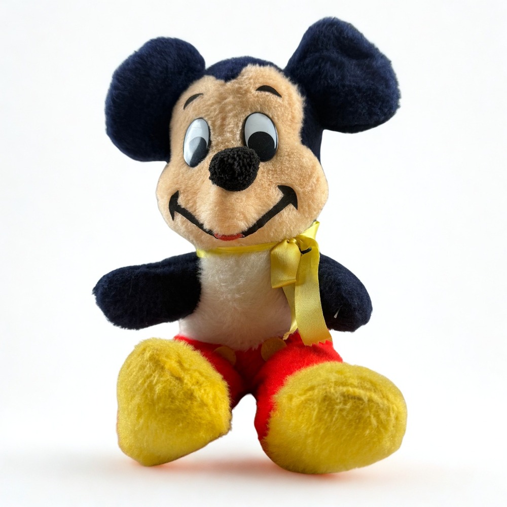 Vintage Disney Mickey Mouse 11" Plush Walt Disney Distributing Co Stuffed Animal